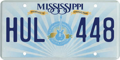 MS license plate HUL448