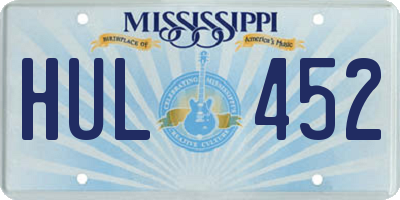 MS license plate HUL452
