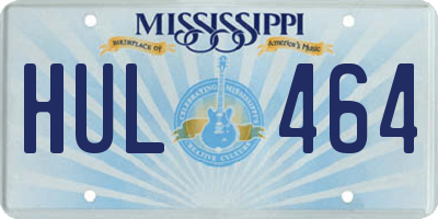 MS license plate HUL464