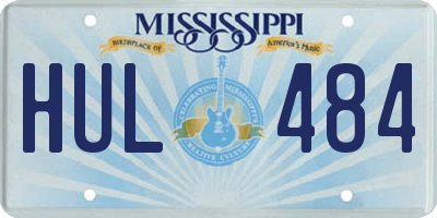 MS license plate HUL484