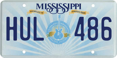 MS license plate HUL486