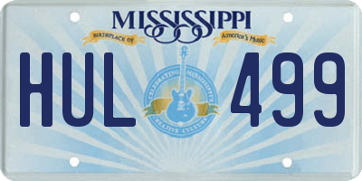 MS license plate HUL499