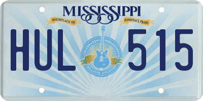 MS license plate HUL515