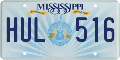 MS license plate HUL516