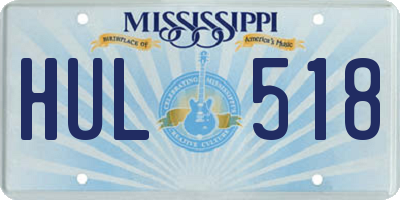 MS license plate HUL518