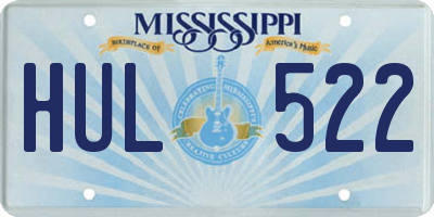 MS license plate HUL522