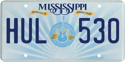MS license plate HUL530