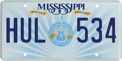 MS license plate HUL534