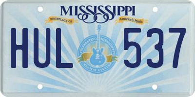 MS license plate HUL537