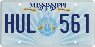 MS license plate HUL561