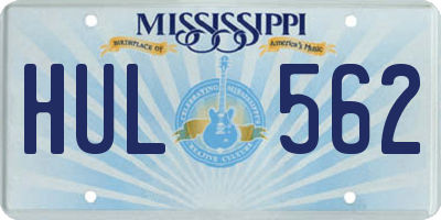 MS license plate HUL562