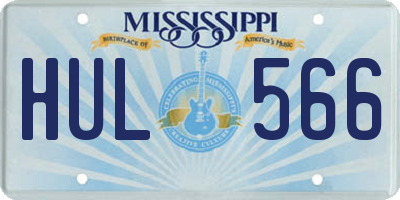 MS license plate HUL566