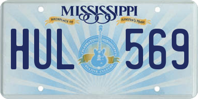 MS license plate HUL569