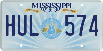 MS license plate HUL574