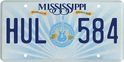 MS license plate HUL584