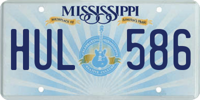 MS license plate HUL586