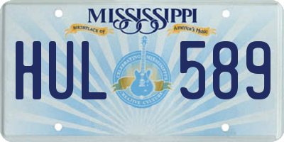 MS license plate HUL589