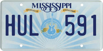 MS license plate HUL591