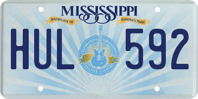 MS license plate HUL592