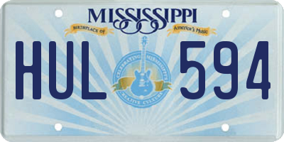 MS license plate HUL594