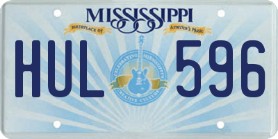 MS license plate HUL596