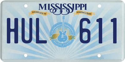 MS license plate HUL611
