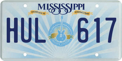 MS license plate HUL617