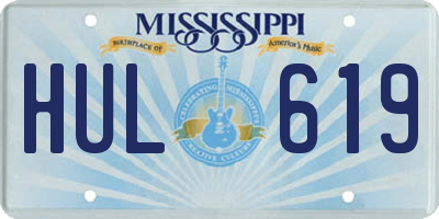 MS license plate HUL619