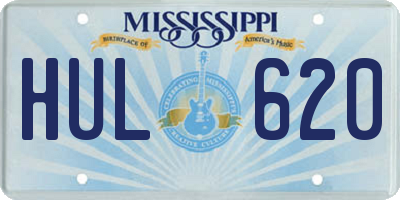 MS license plate HUL620