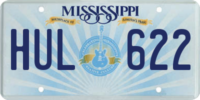 MS license plate HUL622