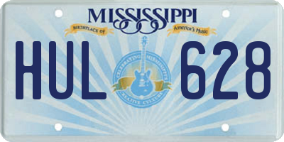 MS license plate HUL628