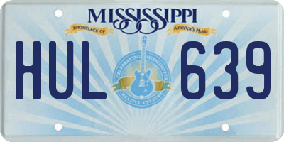 MS license plate HUL639