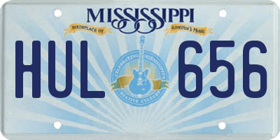 MS license plate HUL656