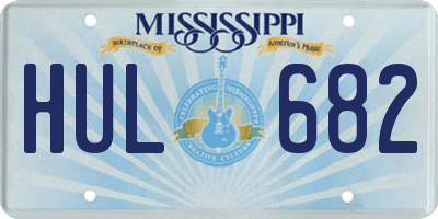 MS license plate HUL682