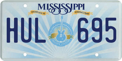 MS license plate HUL695