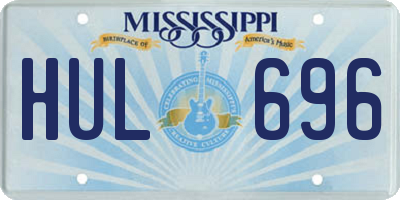 MS license plate HUL696