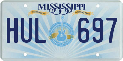 MS license plate HUL697