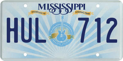 MS license plate HUL712