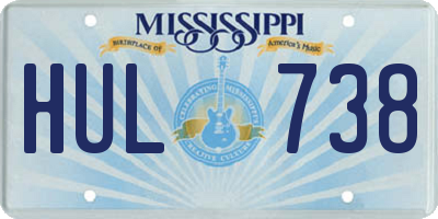 MS license plate HUL738