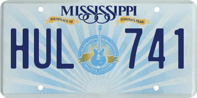 MS license plate HUL741