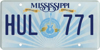 MS license plate HUL771