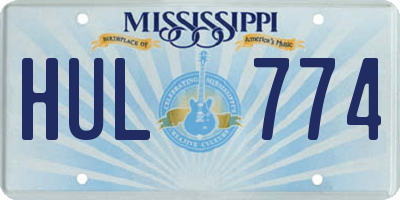 MS license plate HUL774