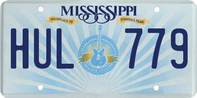 MS license plate HUL779