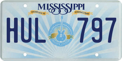 MS license plate HUL797