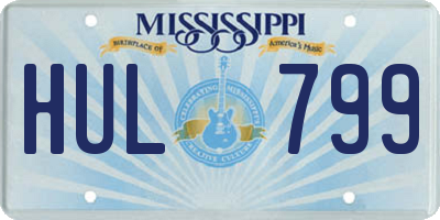 MS license plate HUL799