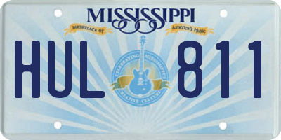 MS license plate HUL811
