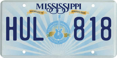 MS license plate HUL818