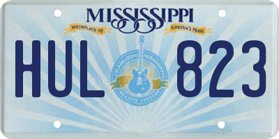 MS license plate HUL823