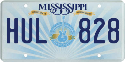 MS license plate HUL828