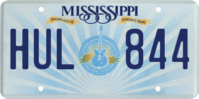 MS license plate HUL844